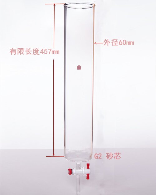 具砂板四氟节门层析柱,φ60mm,有效长:457mm C366040C