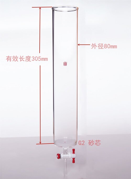 具砂板四氟节门层析柱,φ80mm,有效长:305mm C368030C