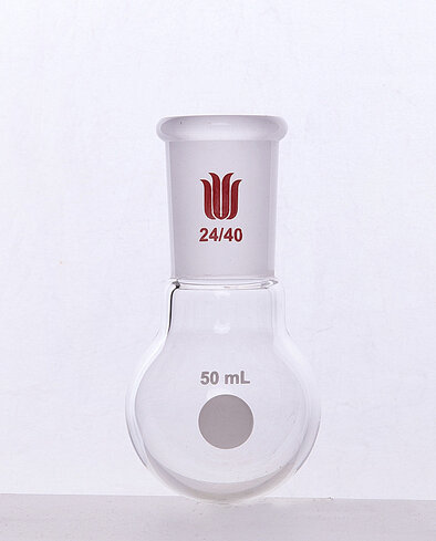 单颈圆底球瓶,厚壁高强度,磨口:24/40,50ml F302450