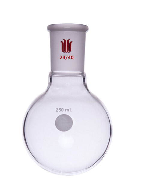 单颈圆底球瓶,厚壁高强度,磨口:24/40,250ml F304250