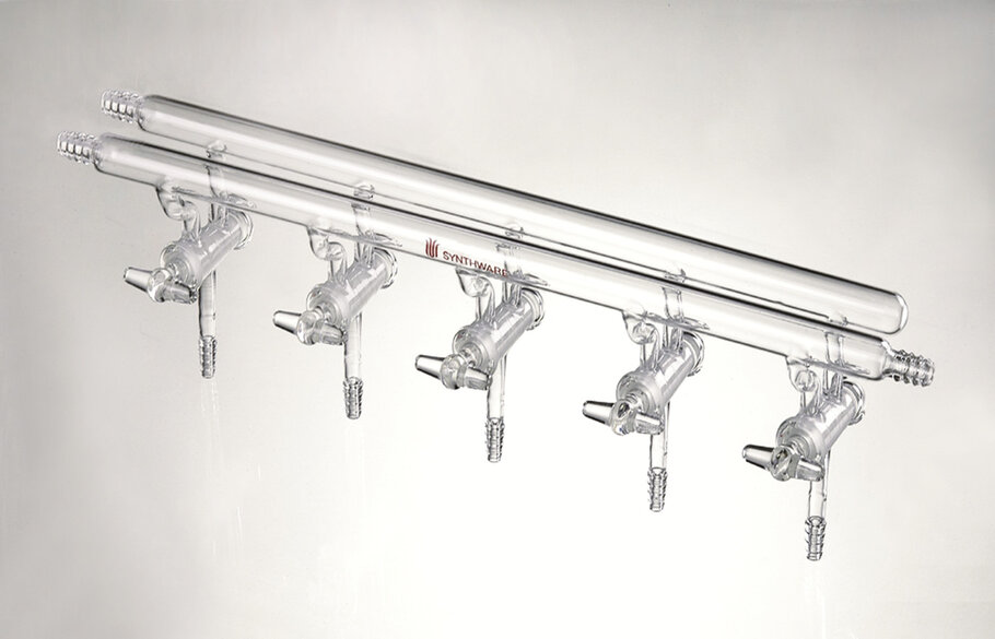 双排管真空气体分配器,空心玻璃节门,5,450mm,3小咀,左右前左后 M421005